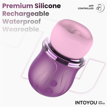 INTOYOU APP SERIES - SUVI ESTIMULADOR CON LICKING, BITING, SUCCIÓN Y VIBRACIÓN USB-C CON APP