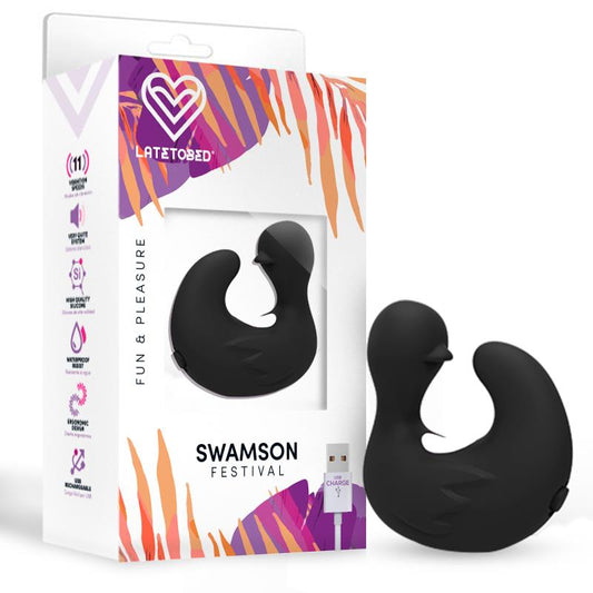 FESTIVAL - SWAMSON DEDAL PATITO ESTIMULADOR USB SILICONA NEGRO