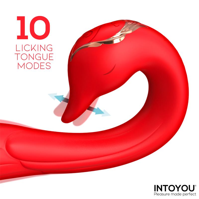 INTOYOU - SWANA VIBRADOR CON LENGUA Y ÁNGULO AJUSTABLE