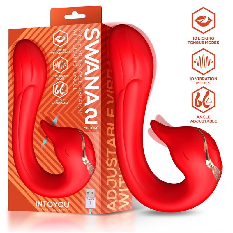 INTOYOU - SWANA VIBRADOR CON LENGUA Y ÁNGULO AJUSTABLE