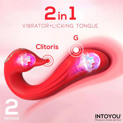 INTOYOU - SWANA VIBRADOR CON LENGUA Y ÁNGULO AJUSTABLE