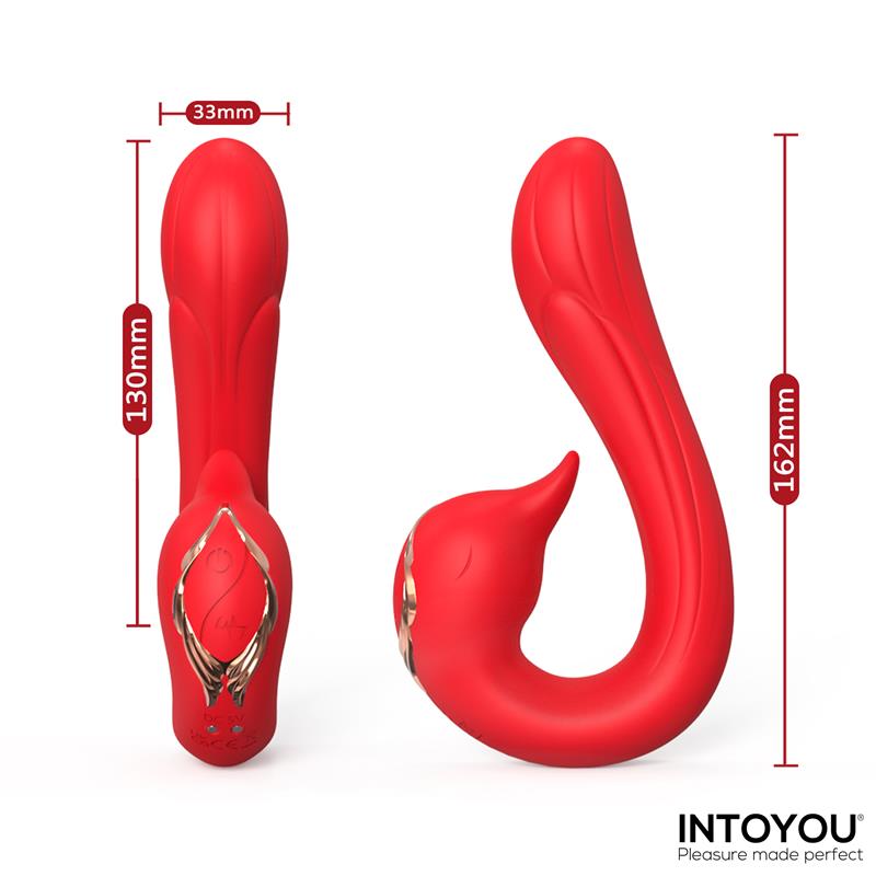INTOYOU - SWANA VIBRADOR CON LENGUA Y ÁNGULO AJUSTABLE