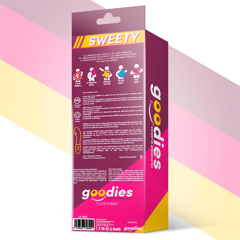 GOODIES - SWEETY VIBRADOR PUNTO G USB SILICONA FUCHSIA