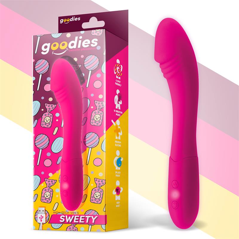 GOODIES - SWEETY VIBRADOR PUNTO G USB SILICONA FUCHSIA