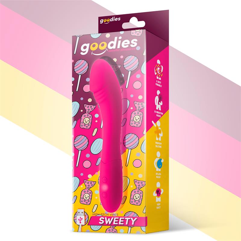 GOODIES - SWEETY VIBRADOR PUNTO G USB SILICONA FUCHSIA