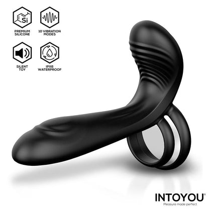 INTOYOU - SYNKOX GIRTH GAINER CON DOBLE ANILLO PARA EL PENE CON VIBRACIÓN