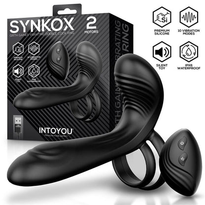 INTOYOU - SYNKOX GIRTH GAINER CON DOBLE ANILLO PARA EL PENE CON VIBRACIÓN