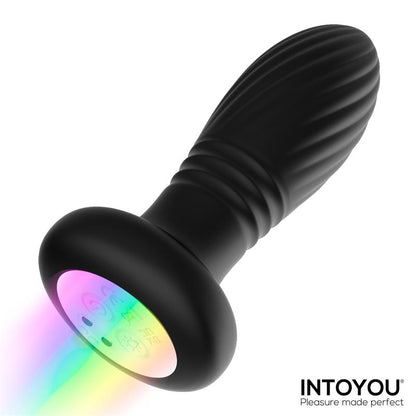 INTOYOU - TAINY PLUG ANAL CON THRUSTING Y LUCES LED CON CONTROL REMOTO