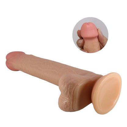 PRETTYLOVE - TALLEN DILDO CON PIEL DESLIZANTE-RETRACTIL 22 CM