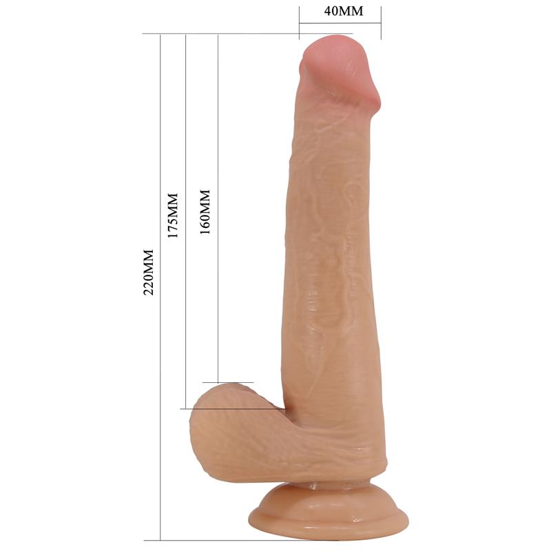 PRETTYLOVE - TALLEN DILDO CON PIEL DESLIZANTE-RETRACTIL 22 CM
