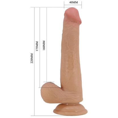 PRETTYLOVE - TALLEN DILDO CON PIEL DESLIZANTE-RETRACTIL 22 CM