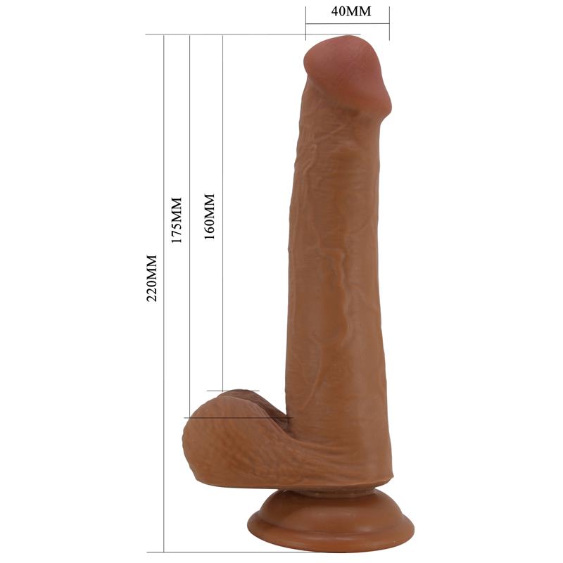 PRETTYLOVE - TALLEN DILDO CON PIEL DESLIZANTE-RETRACTIL 22 CM