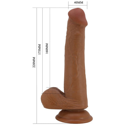 PRETTYLOVE - TALLEN DILDO CON PIEL DESLIZANTE-RETRACTIL 22 CM