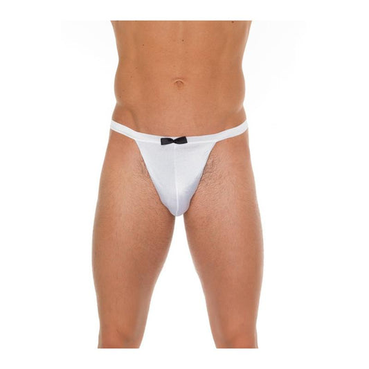 AMORABLE - TANGA BLACO Y NEGRO TALLA ÚNICA