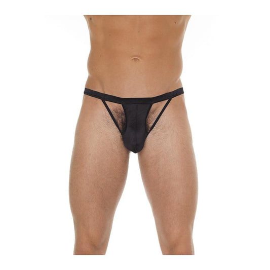 AMORABLE - TANGA CON TIRAS NEGRO TALLA ÚNICA