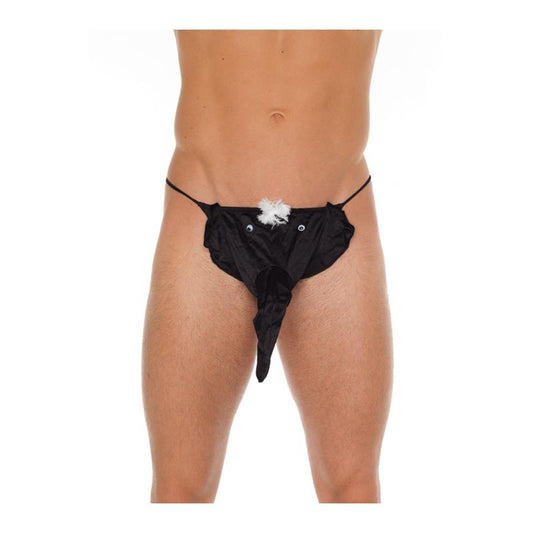 AMORABLE - TANGA ELEFANTE NEGRO TALLA ÚNICA