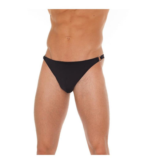 AMORABLE - TANGA NEGRO CON HEBILLA TALLA ÚNICA