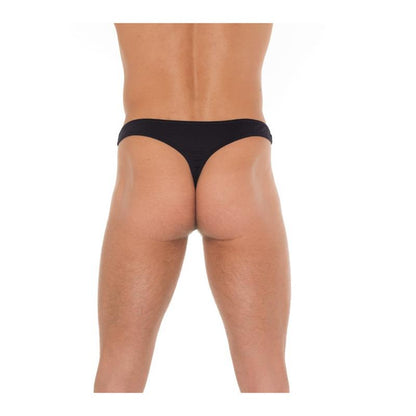 AMORABLE - TANGA REJILLA NEGRO TALLA ÚNICA
