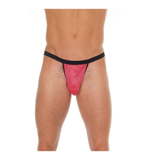 AMORABLE - TANGA ROJO Y NEGRO TALLA ÚNICA