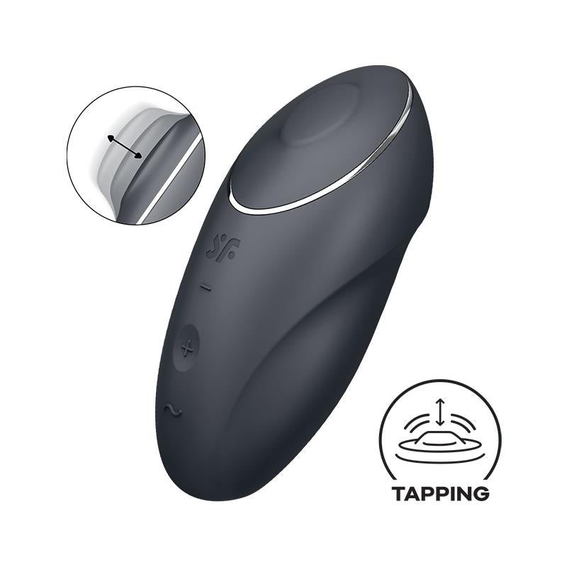 SATISFYER - TAP AND CLIMAX 1 VIBRACIÓN Y TAPPING NEGRO