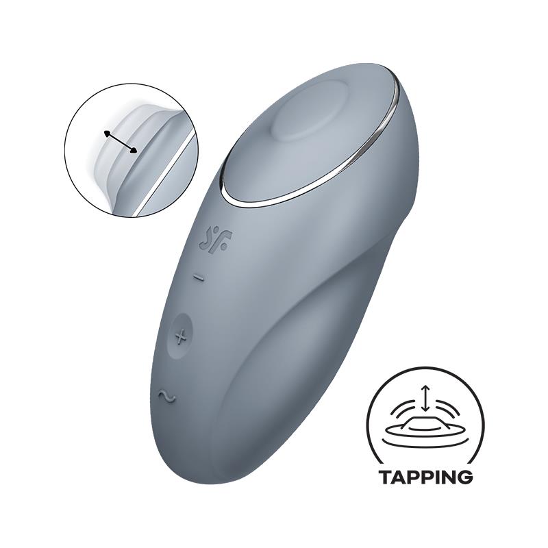 SATISFYER - TAP AND CLIMAX 1 VIBRADOR Y TAPPING GRIS