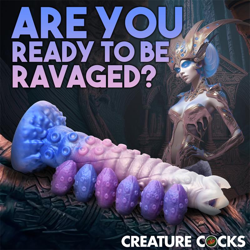 CREATURE COCKS - TENTA-QUEEN DILDO OVIPOSITOR CON 6 HUEVOS