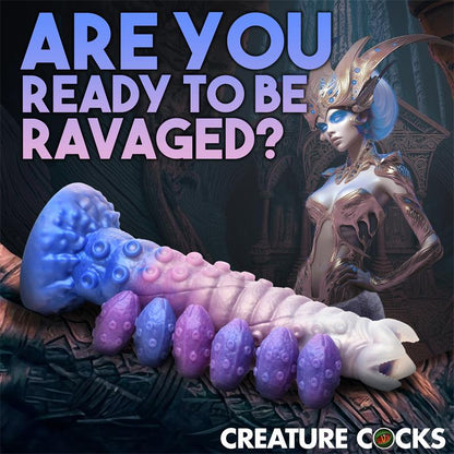 CREATURE COCKS - TENTA-QUEEN DILDO OVIPOSITOR CON 6 HUEVOS