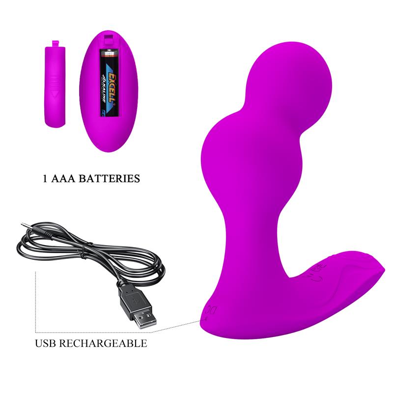 PRETTYLOVE - TERRANCE PLUG ANAL CON VIBRACIÓN Y CONTROL REMOTO