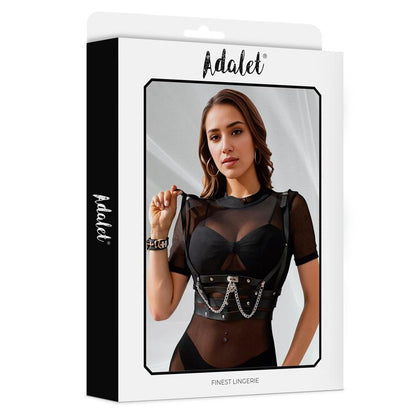 ADALET LINGERIE - THALIA ARNÉS DE PECHO CON CADENA CUERO VEGANO TALLA ÚNICA
