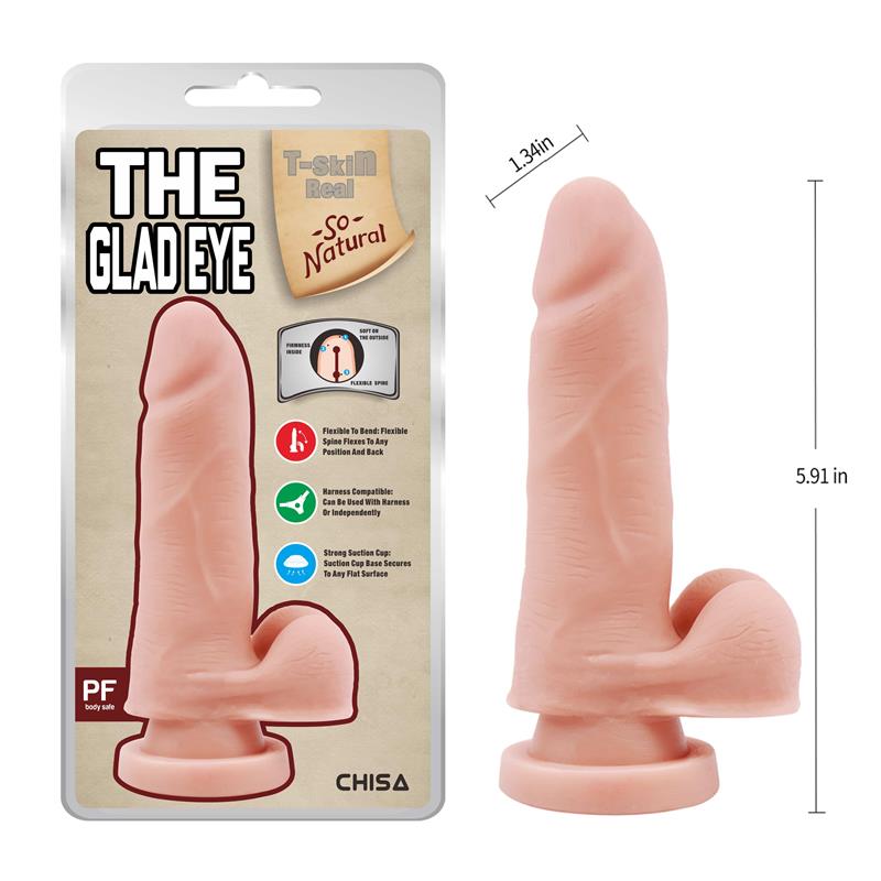 CHISA - THE GLAD EYE FLESH DILDO DUAL DENSITY 15CM