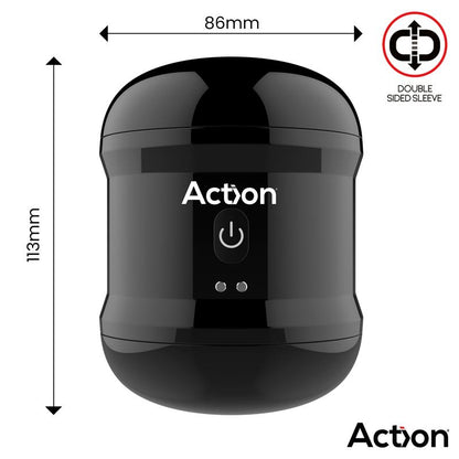 ACTION - THOR MASTURBADOR CON VIBRACIÓN DOBLE ORIFICIO