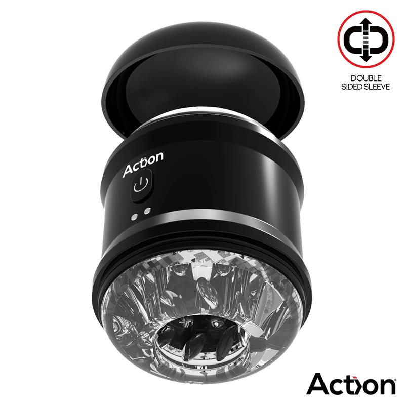 ACTION - THOR MASTURBADOR CON VIBRACIÓN DOBLE ORIFICIO