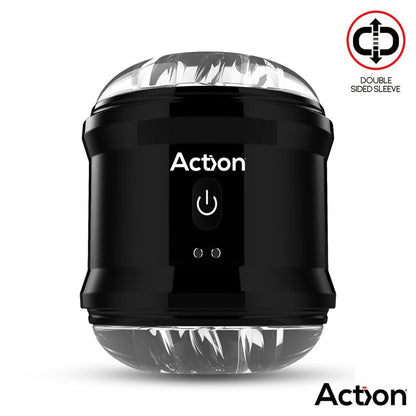 ACTION - THOR MASTURBADOR CON VIBRACIÓN DOBLE ORIFICIO