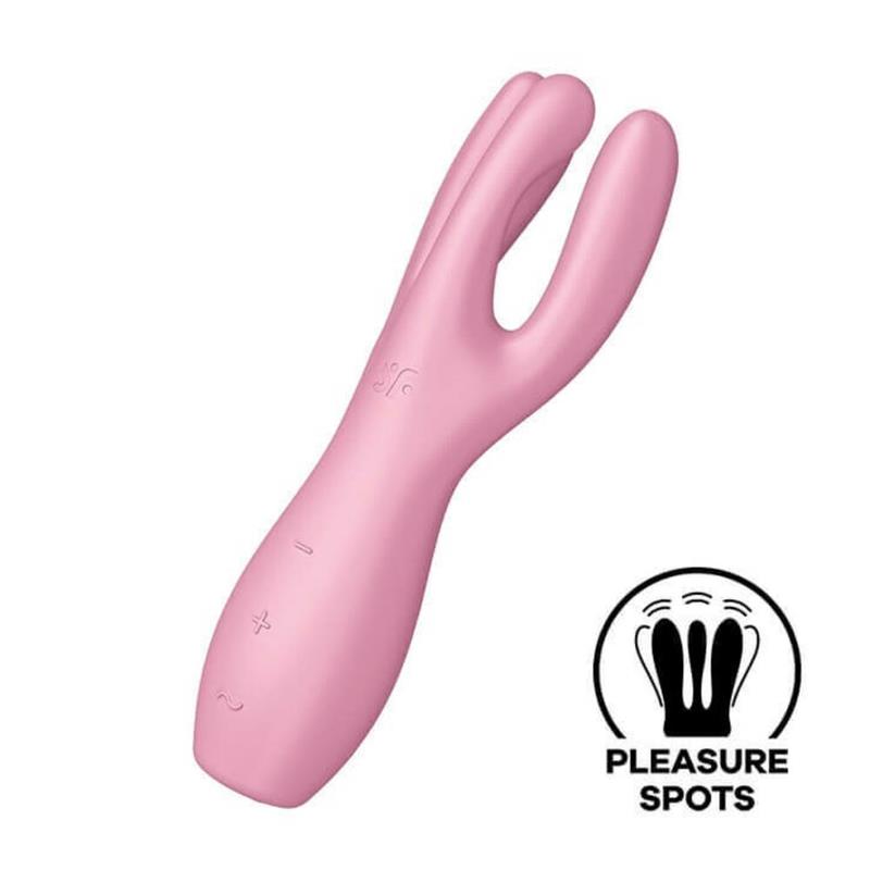 SATISFYER - THREESOME 3 LAY-ON VIBRADOR 3 MOTORES ROSA