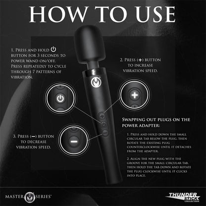 MASTER SERIES - THUNDERSTICK PRO MASAJEADOR