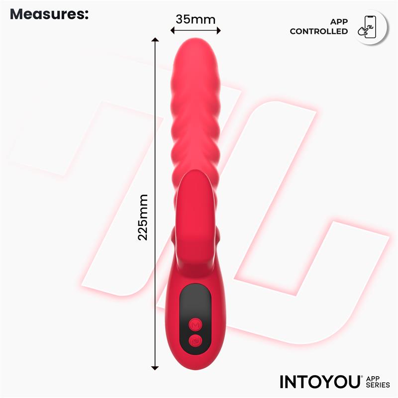 INTOYOU APP SERIES - TINGLY VIBRADOR CON FINGER Y MOVIMIENTO WAVING CON APP