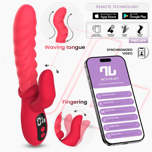 INTOYOU APP SERIES - TINGLY VIBRADOR CON FINGER Y MOVIMIENTO WAVING CON APP