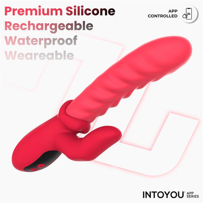 INTOYOU APP SERIES - TINGLY VIBRADOR CON FINGER Y MOVIMIENTO WAVING CON APP