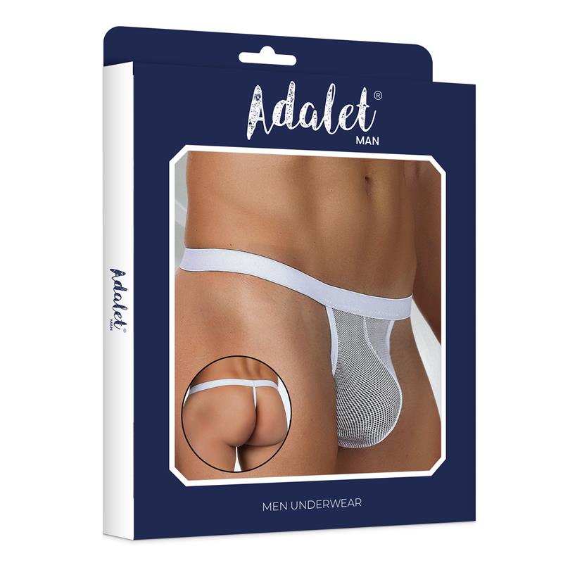 ADALET MAN - TITAN TANGA DE REJILLA TALLA ÚNICA BLANCO