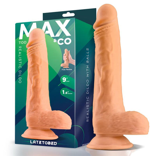 MAX & CO - TOD DILDO REALISTA CON TESTÍCULOS 9 NATURAL