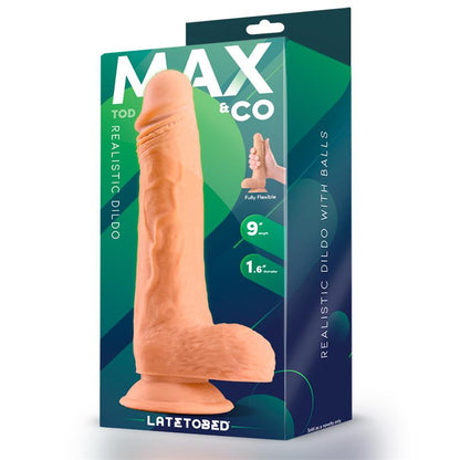 MAX & CO - TOD DILDO REALISTA CON TESTÍCULOS 9 NATURAL