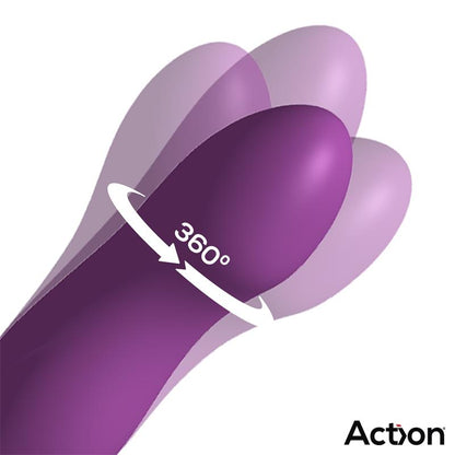 ACTION - TOKA VIBRADOR CON OSCILACIÓN 360º Y LENGUA ESTIMULADORA