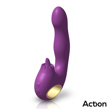 ACTION - TOKA VIBRADOR CON OSCILACIÓN 360º Y LENGUA ESTIMULADORA