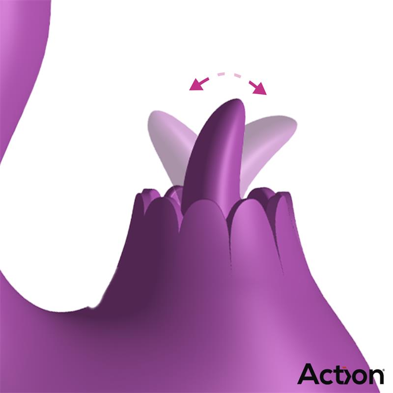 ACTION - TOKA VIBRADOR CON OSCILACIÓN 360º Y LENGUA ESTIMULADORA