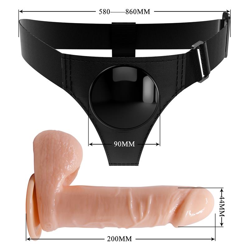 PRETTYLOVE - TOM ARNÉS CON DILDO 7.4