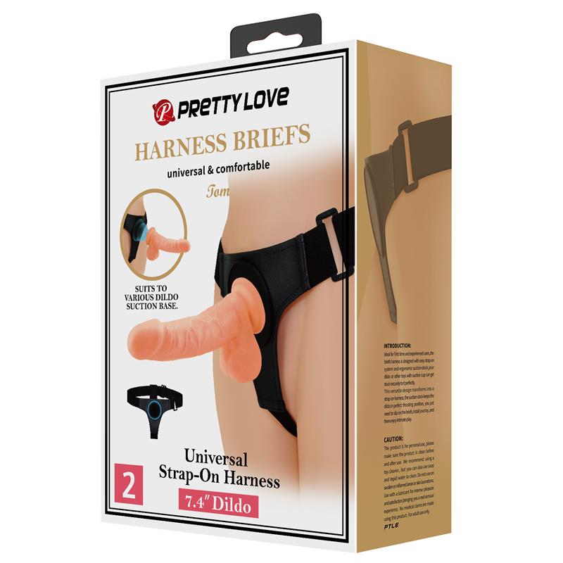 PRETTYLOVE - TOM ARNÉS CON DILDO 7.4