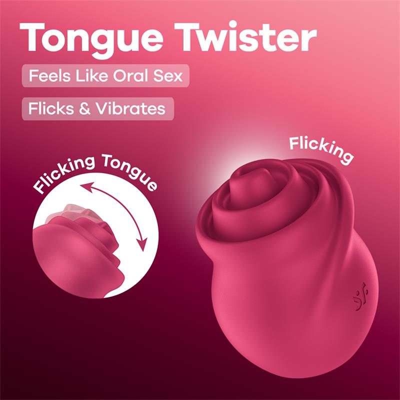 SATISFYER - TONGUE TWISTER ROJO