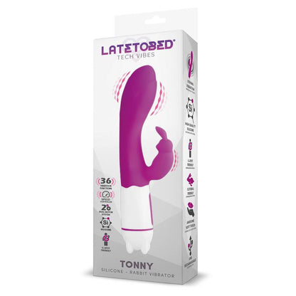 LATETOBED - TONNY VIBRADOR USB PUNTO G 36 FUNCIONES SILICONA PÚRPURA