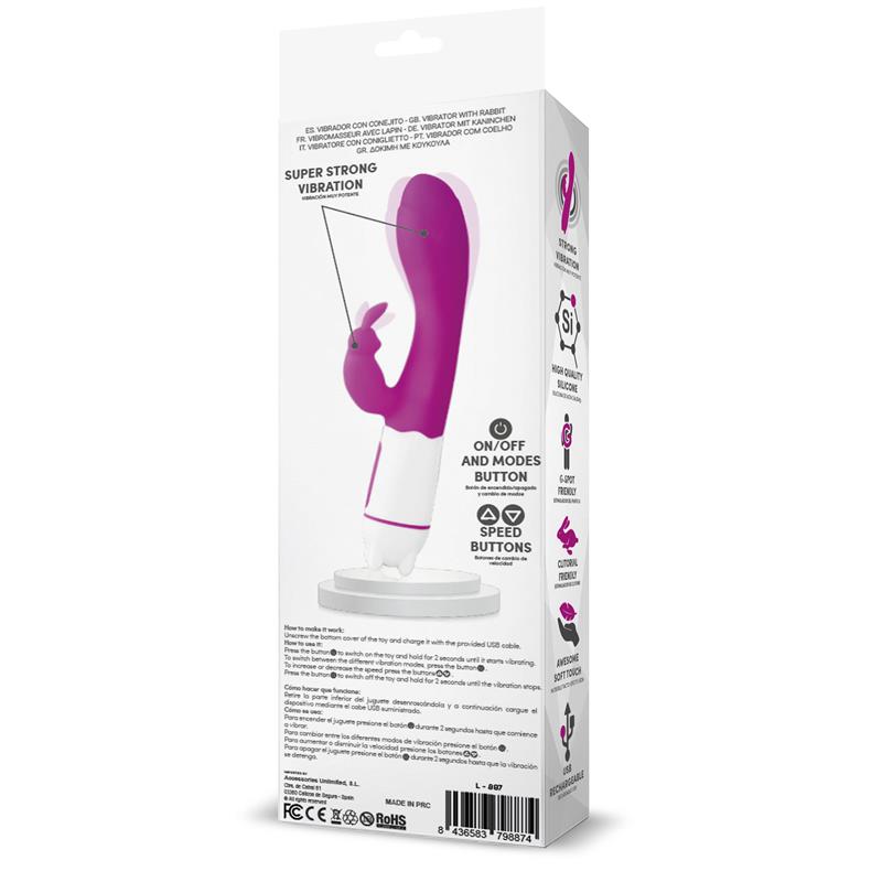 LATETOBED - TONNY VIBRADOR USB PUNTO G 36 FUNCIONES SILICONA PÚRPURA