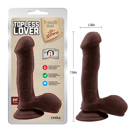 CHISA - TOPLESS LOVER DILDO DUAL DENSITY MARRÓN 19.2CM